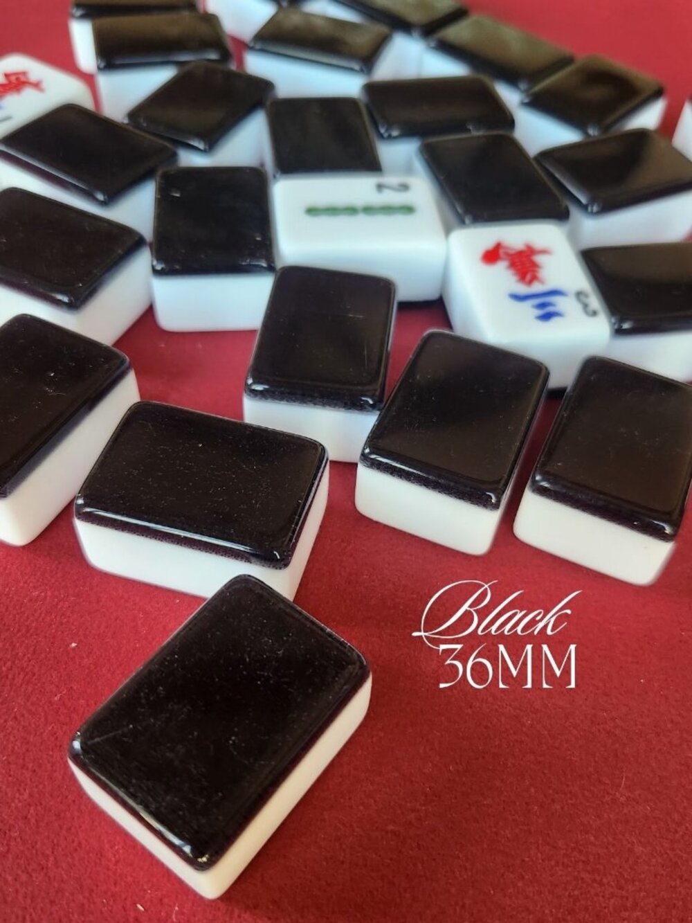 Automatic Mah Jongg Tiles - Designer Series (36 MM) - Black